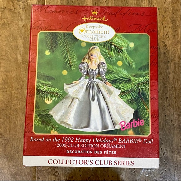 Ornement De Noël Hallmark Keepsake 2000 - Cloche Angélique En Porcelaine - Édition Club